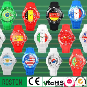 Reloj de silicio colorido del molde de la manera como regalo de la promoción